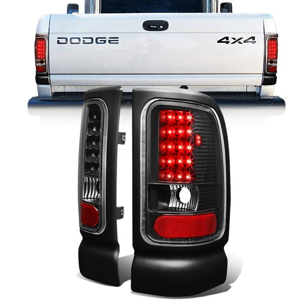 LED Tail Lights (Black)<br>94-02 Dodge Ram 1500 2500 3500
