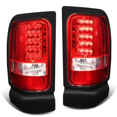 D-Motoring - Tail lights - LED - Chrome Housing - Red Lens - Plug-n-Play - Pair - Dodge RAM 1500 / 2500 / 3500 - 1