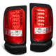 D-Motoring - Tail lights - LED - Chrome Housing - Red Lens - Plug-n-Play - Pair - Dodge RAM 1500 / 2500 / 3500 - 1
