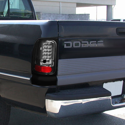 D-Motoring - Tail lights - LED - Chrome Housing - Smoked Lens - Plug-n-Play - Pair - Dodge RAM 1500 / 2500 / 3500 - 7