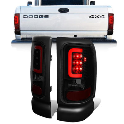 LED Red C-Bar Tail Lights(Tinted)<br>94-02 Dodge Ram 1500 2500 3500