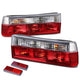 D-Motoring - Tail lights - Chrome Housing - Red Clear Lens - Plug-n-Play - Pair - BMW 318i / 325 / BMW M3 - 1