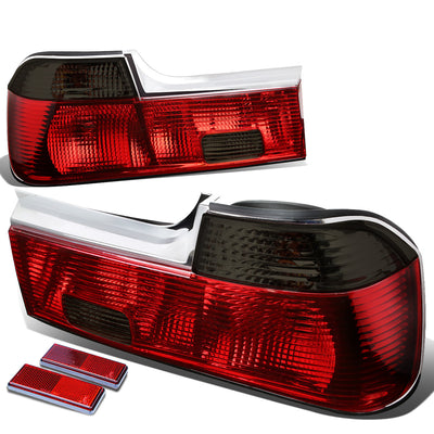 D-Motoring - Tail lights - Chrome Housing - Red Smoked Lens - Plug-n-Play - Pair - BMW 735I / 740I / 740IL / 750IL - 1