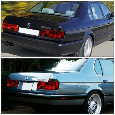 D-Motoring - Tail lights - Chrome Housing - Red Smoked Lens - Plug-n-Play - Pair - BMW 735I / 740I / 740IL / 750IL - 4