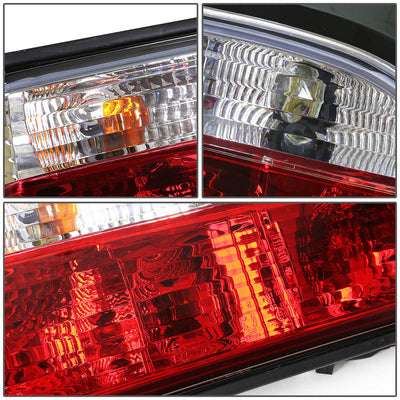 D-Motoring - Tail lights - Chrome Housing - Red Clear Lens - Plug-n-Play - Pair - BMW 318i / 323i / 325i Convertible / M3 Coupe / Convertible - 3