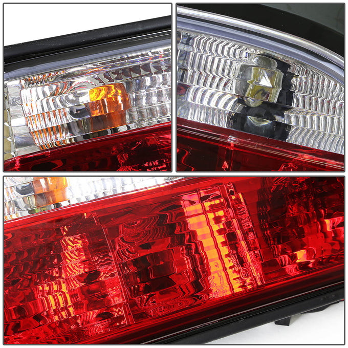 D-Motoring - Tail lights - Chrome Housing - Red Clear Lens - Plug-n-Play - Pair - BMW 318i / 323i / 325i Convertible / M3 Coupe / Convertible - 3