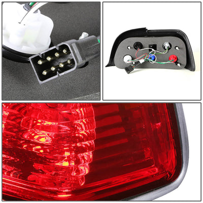 D-Motoring - Tail lights - Chrome Housing - Red Clear Lens - Plug-n-Play - Pair - BMW 318i / 323i / 325i Convertible / M3 Coupe / Convertible - 4