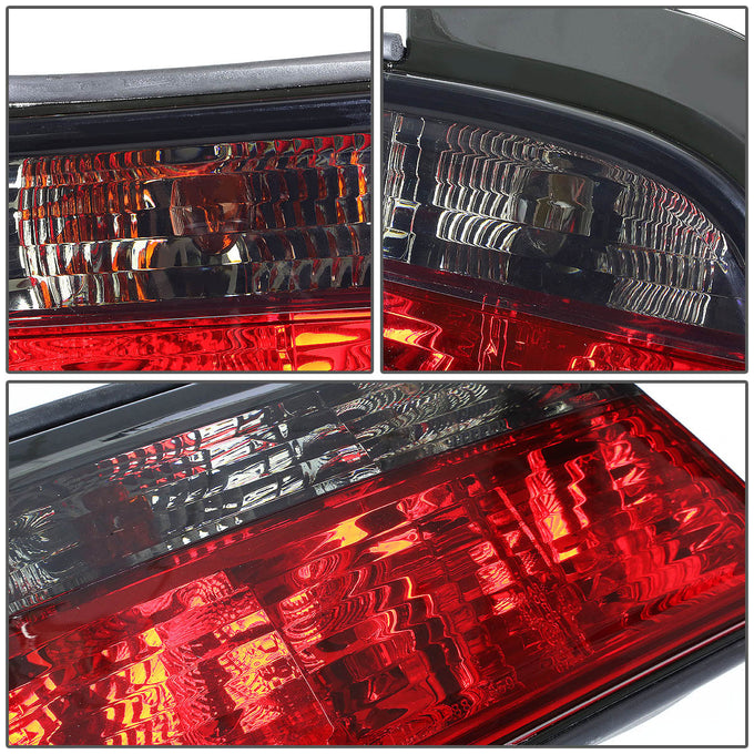 D-Motoring - Tail lights - Chrome Housing - Red Smoked Lens - Plug-n-Play - Pair - BMW 318i / 323i / 325i Convertible / M3 Coupe / Convertible - 3