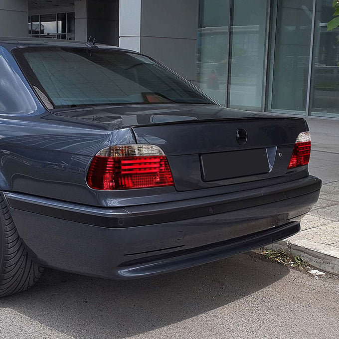 D-Motoring - Tail lights - 3D LED Bar - Chrome Housing - Red Clear Lens - Plug-n-Play - Pair - BMW 750iL / 740iL / 740i - 7