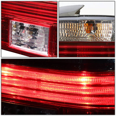 D-Motoring - Tail lights - Chrome Housing - Red Clear Lens - Plug-n-Play - Pair - BMW 528i / 540i / M5 - 3