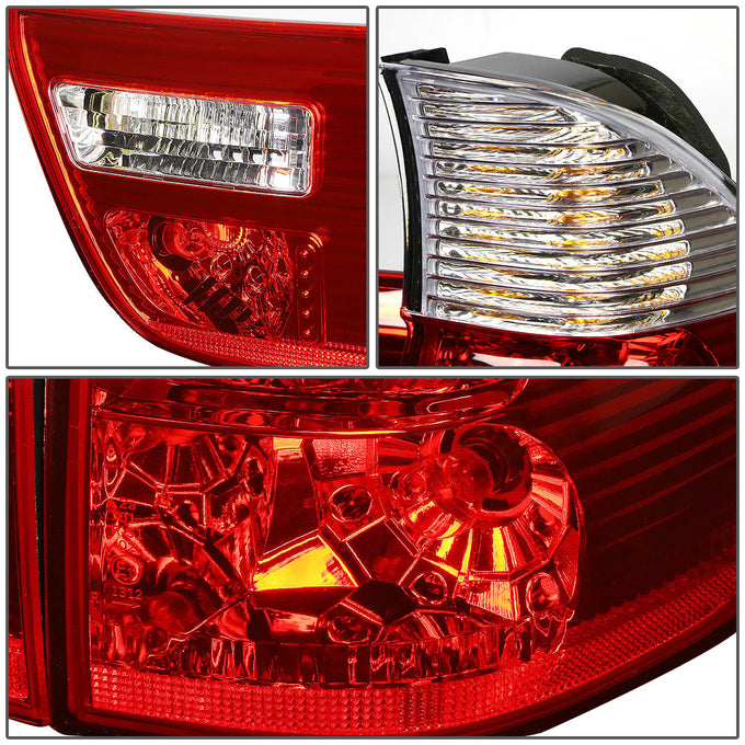 D-Motoring - Tail lights - Chrome Housing - Red Clear Lens - Plug-n-Play - Pair - 2000-2006 BMW X5 - 3