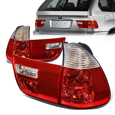 Brake Tail Lights Inner+Outer (Clear) <br>00-06 BMW X5