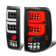 Dual LED C-Bar Tail Lights(Black)<br>04-08 Ford F-150, Lobo
