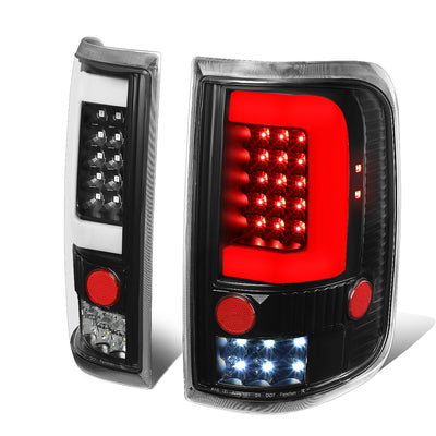 D-Motoring - 04-08 Ford F-150, Lobo  Tail Lights - 3D LED Bar - Clear Lens - Plug-n-play - Pair - 1
