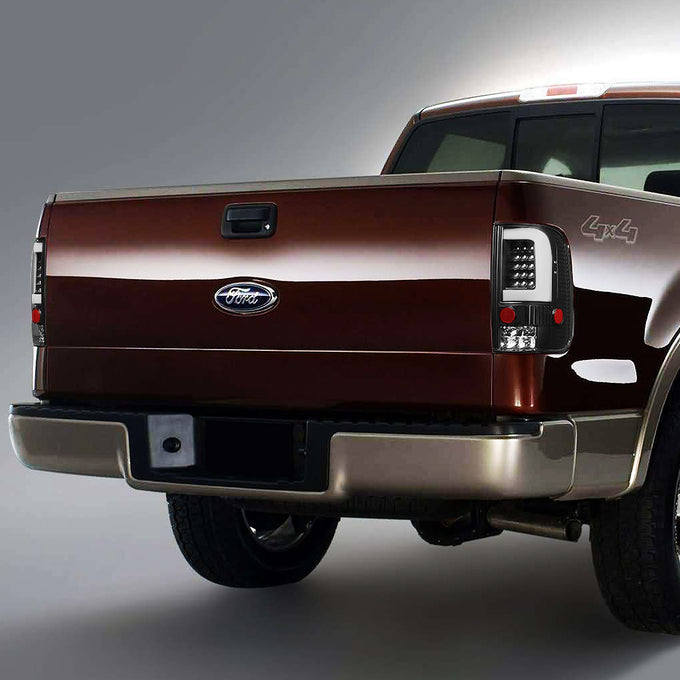D-Motoring - 04-08 Ford F-150, Lobo  Tail Lights - 3D LED Bar - Clear Lens - Plug-n-play - Pair - 7
