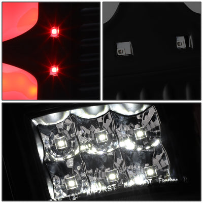 D-Motoring - 04-08 Ford F-150, Lobo Tail Lights - Full LED+Dual 3D Tube Bar - Smoked Lens - Plug-n-play - Pair - 5