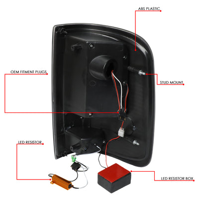 D-Motoring - 04-08 Ford F-150, Lobo  Tail Lights - 3D LED Bar - Smoked Lens - Plug-n-play - Pair - 6