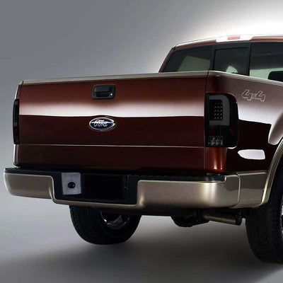 D-Motoring - 04-08 Ford F-150, Lobo  Tail Lights - 3D LED Bar - Smoked Lens - Plug-n-play - Pair - 7