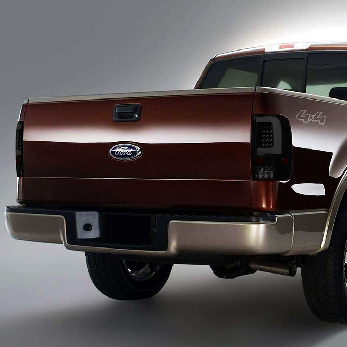 D-Motoring - 04-08 Ford F-150, Lobo  Tail Lights - 3D LED Bar - Smoked Lens - Plug-n-play - Pair - 7