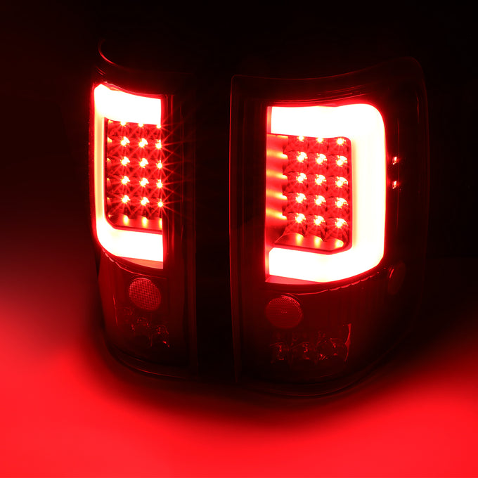 D-Motoring - 04-08 Ford F-150, Lobo  Tail Lights - 3D LED Bar - Smoked Lens - Plug-n-play - Pair - 3