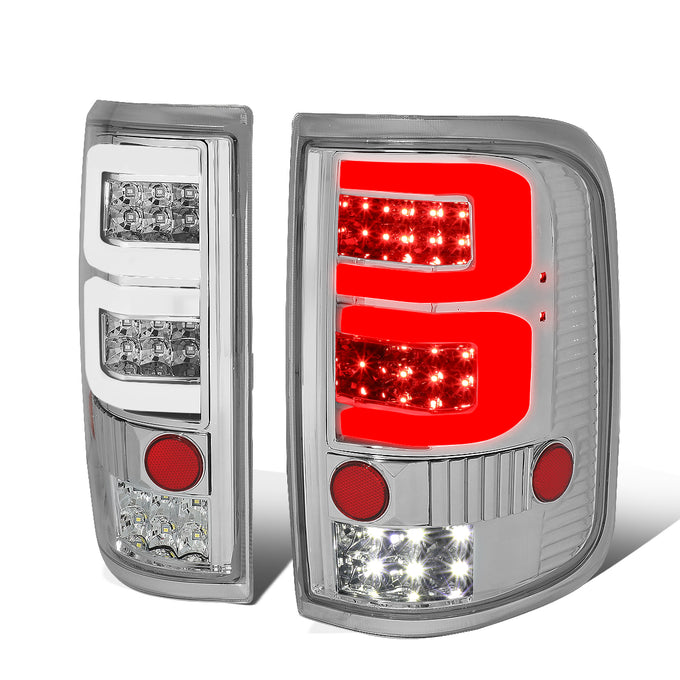 Dual LED C-Bar Tail Lights(Clear)<br>04-08 Ford F-150, Lobo