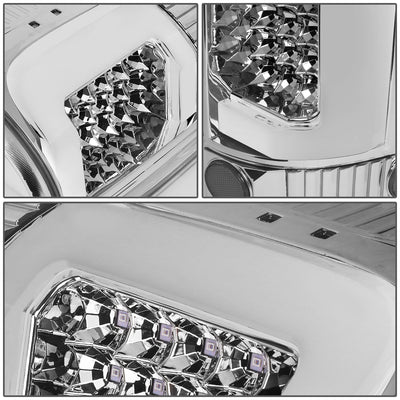 D-Motoring - 04-08 Ford F-150, Lobo  Tail Lights - 3D LED Bar - Clear Lens - Plug-n-play - Pair - 4