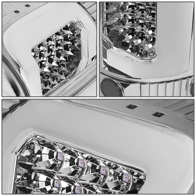 D-Motoring - 04-08 Ford F-150, Lobo  Tail Lights - 3D LED Bar - Clear Lens - Plug-n-play - Pair - 4