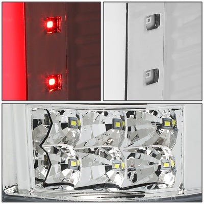 D-Motoring - 04-08 Ford F-150, Lobo  Tail Lights - 3D LED Bar - Clear Lens - Plug-n-play - Pair - 5