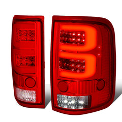 Dual LED C-Bar Tail Lights(Red)04-08 Ford F-150, Lobo - CA