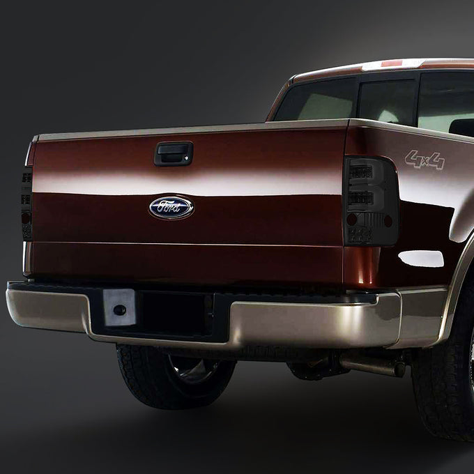 D-Motoring - 04-08 Ford F-150, Lobo Tail Lights - Full LED+Dual 3D Tube Bar - Smoked Lens - Plug-n-play - Pair - 7