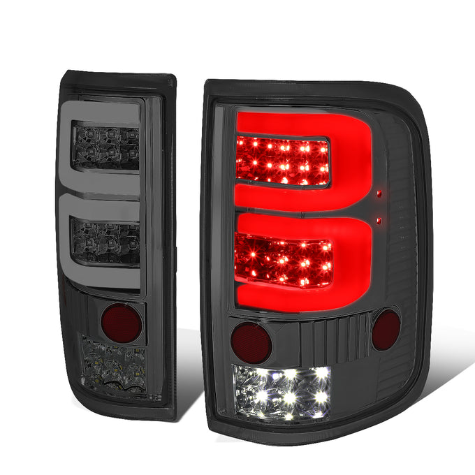 Dual LED C-Bar Tail Lights(Smoked)<br>04-08 Ford F-150, Lobo