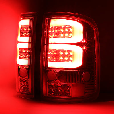 D-Motoring - 04-08 Ford F-150, Lobo Tail Lights - Full LED+Dual 3D Tube Bar - Smoked Lens - Plug-n-play - Pair - 3