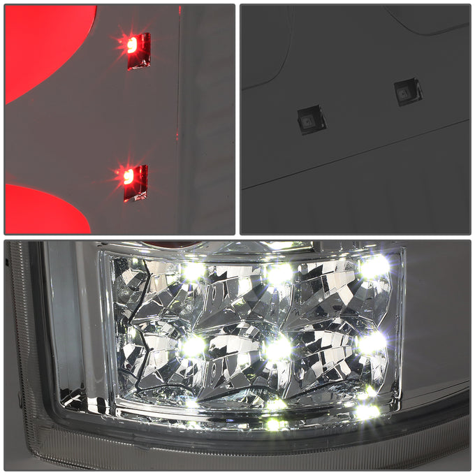 D-Motoring - 04-08 Ford F-150, Lobo Tail Lights - Full LED+Dual 3D Tube Bar - Smoked Lens - Plug-n-play - Pair - 5