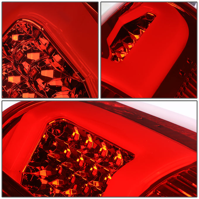 D-Motoring - 04-08 Ford F-150, Lobo  Tail Lights - 3D LED Bar - Red Lens - Plug-n-play - Pair - 4