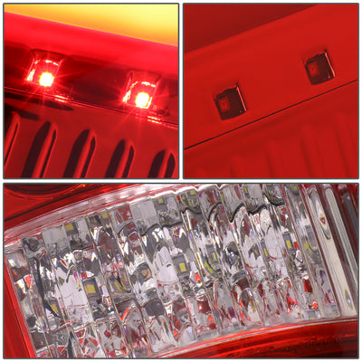 D-Motoring - 04-08 Ford F-150, Lobo  Tail Lights - 3D LED Bar - Red Lens - Plug-n-play - Pair - 5