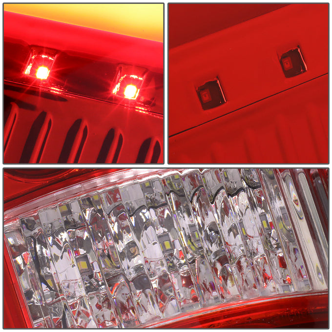 D-Motoring - 04-08 Ford F-150, Lobo  Tail Lights - 3D LED Bar - Red Lens - Plug-n-play - Pair - 5
