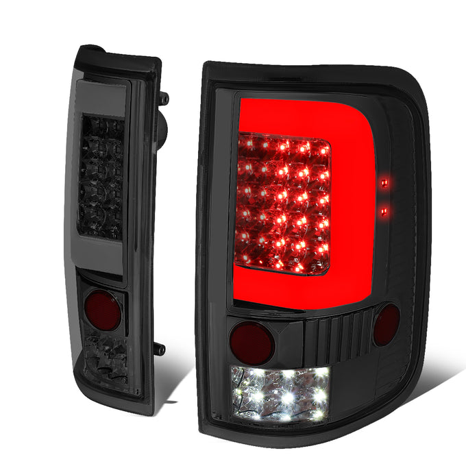 D-Motoring - 04-08 Ford F-150, Lobo  Tail Lights - 3D LED Bar - Smoked Lens - Plug-n-play - Pair - 1