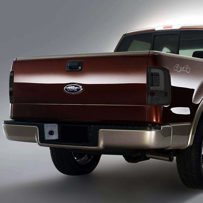 D-Motoring - 04-08 Ford F-150, Lobo  Tail Lights - 3D LED Bar - Smoked Lens - Plug-n-play - Pair - 7