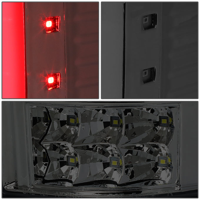 D-Motoring - 04-08 Ford F-150, Lobo  Tail Lights - 3D LED Bar - Smoked Lens - Plug-n-play - Pair - 5