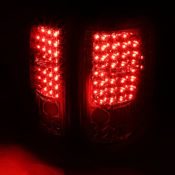 D-Motoring - 04-08 Ford F-150 Lobo Tail Lights - Full LED - Chrome Housing - Clear Lens - Plug-n-play - Pair - 3