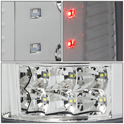 D-Motoring - 04-08 Ford F-150 Lobo Tail Lights - Full LED - Chrome Housing - Clear Lens - Plug-n-play - Pair - 5