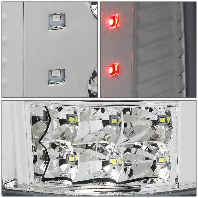 D-Motoring - 04-08 Ford F-150 Lobo Tail Lights - Full LED - Chrome Housing - Clear Lens - Plug-n-play - Pair - 5