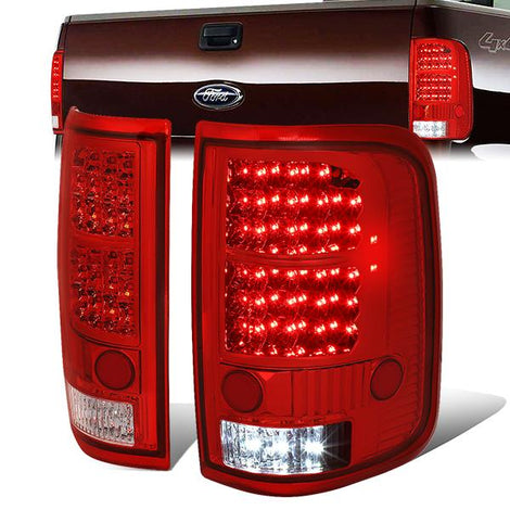 LED Tail Lights (Red)<br>04-08 Ford F-150, Lobo