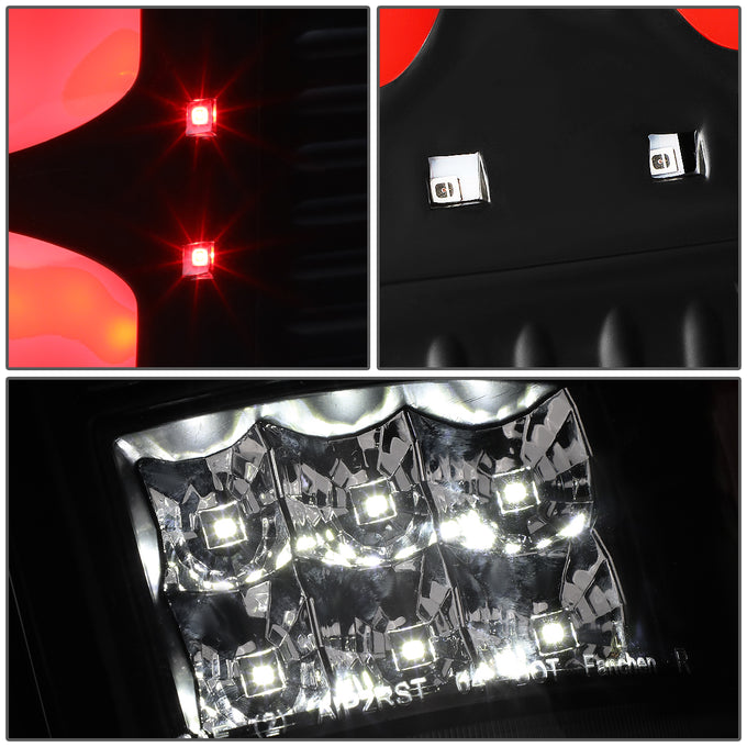 D-Motoring - 04-08 Ford F-150, Lobo Tail Lights - Full LED+Red 3D Tube Bar - Clear Lens - Plug-n-play - Pair - 5