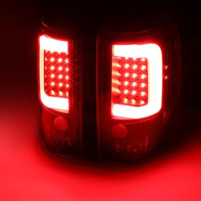 D-Motoring - 04-08 Ford F-150, Lobo  Tail Lights - Red 3D LED Bar - Clear Lens - Plug-n-play - Pair - 3
