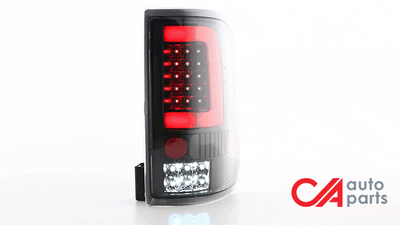 Red LED C-Bar Tail Lights (Black)<br>04-08 Ford F-150, Lobo