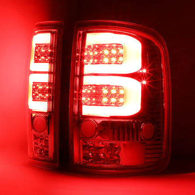 D-Motoring - 04-08 Ford F-150, Lobo Tail Lights - Full LED+Red 3D Tube Bar - Clear Lens - Plug-n-play - Pair - 3