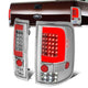 Red LED C-Bar Tail Lights (Clear)<br>04-08 Ford F-150, Lobo