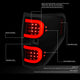 D-Motoring - Tail lights - Dual LED C-Bar - Black Housing - Smoked Lens - Plug-n-Play - Pair - 09-14 Ford F-150 - 2