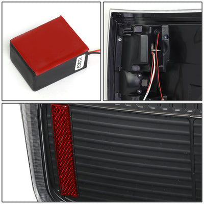 D-Motoring - Tail lights - Full LED - Black Housing - Clear Lens - Plug-n-Play - Pair - 09-14 Ford F-150 - 5